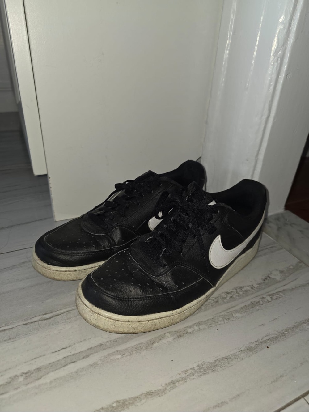 Nike Black Low-Top Sneakers with White Swoosh